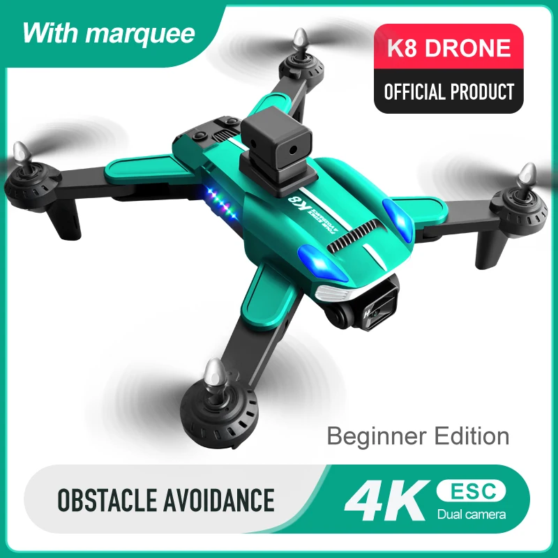 2022 New Drone K8 4K Professional HD ESC Double Camera Obstacle Avoidance Optical Flow Positioning Foldable Quadcopter Toys Gift images - 6
