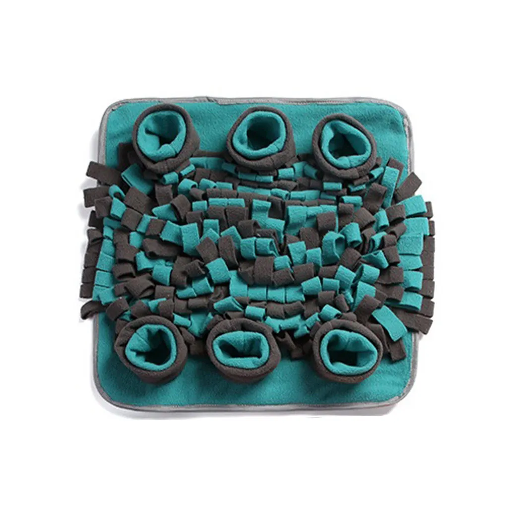 

Коврик для кормления домашних животных, многоразовый интерактивный гибкий квадратный Тренировочный Коврик, игрушка, товары для игр, синий ...