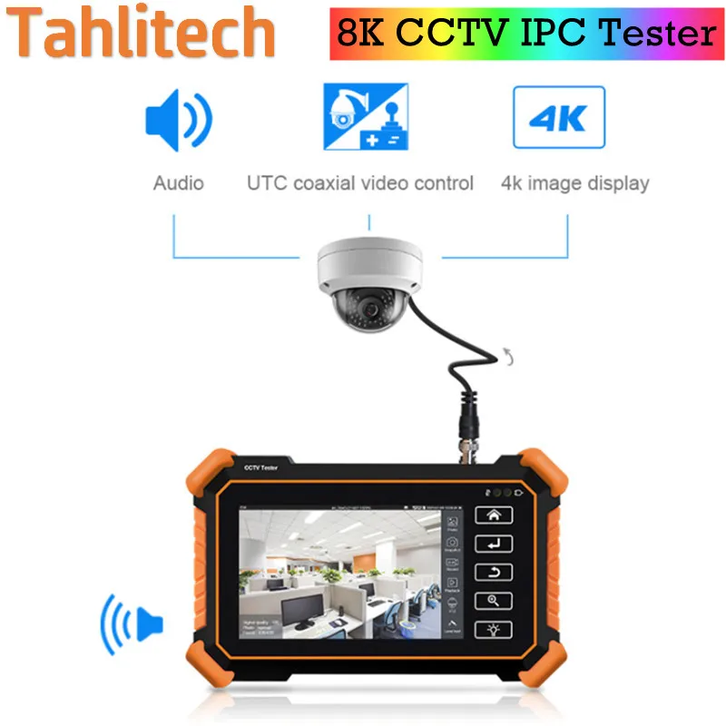8K IPC CCTV тестер AHD CVI TVI камеры тестирование PTZ POE 48V WIFI UTP Кабельный 12V питание с