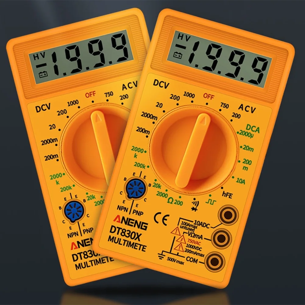 DT-830B ЖК-дисплей с автоматическим диапазоном цифровой вольтметр мультиметр