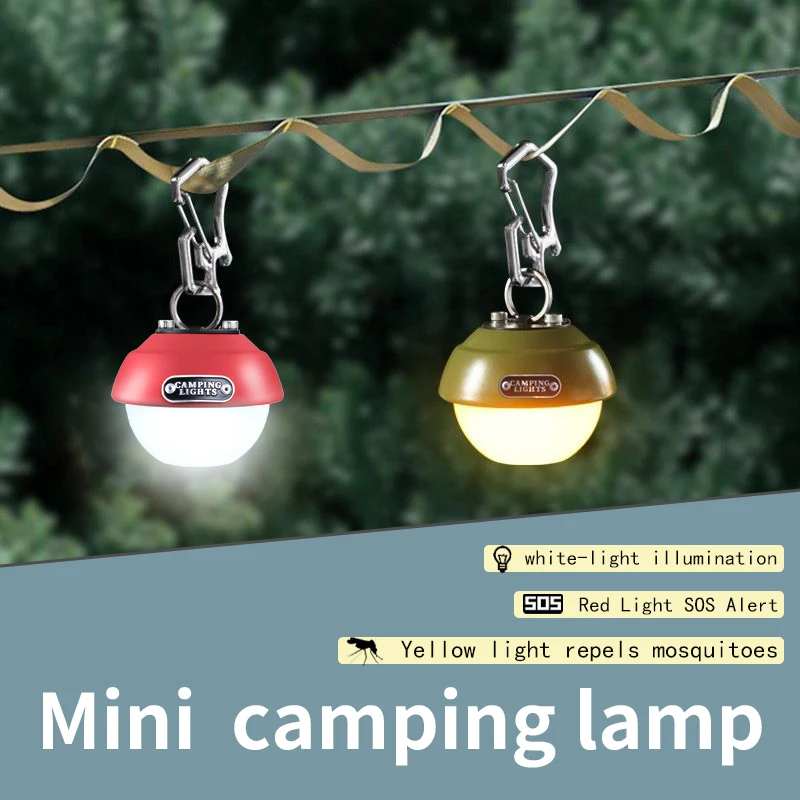 Mini Portable Hook TYPE insect repellent Camping Light Type-C Rechargeable searchlight