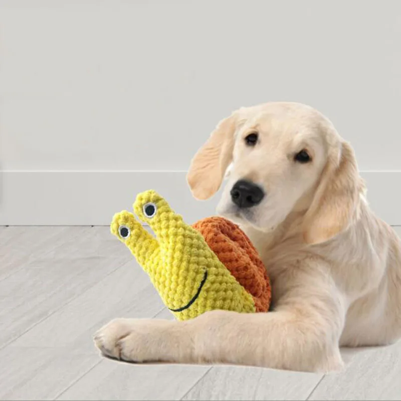 

10Pcs/lot Snail Plush Toys Smell IQ Puzzle Supplies Molars leakage Food Training Relief Dog Toys Dog Sniffing Training