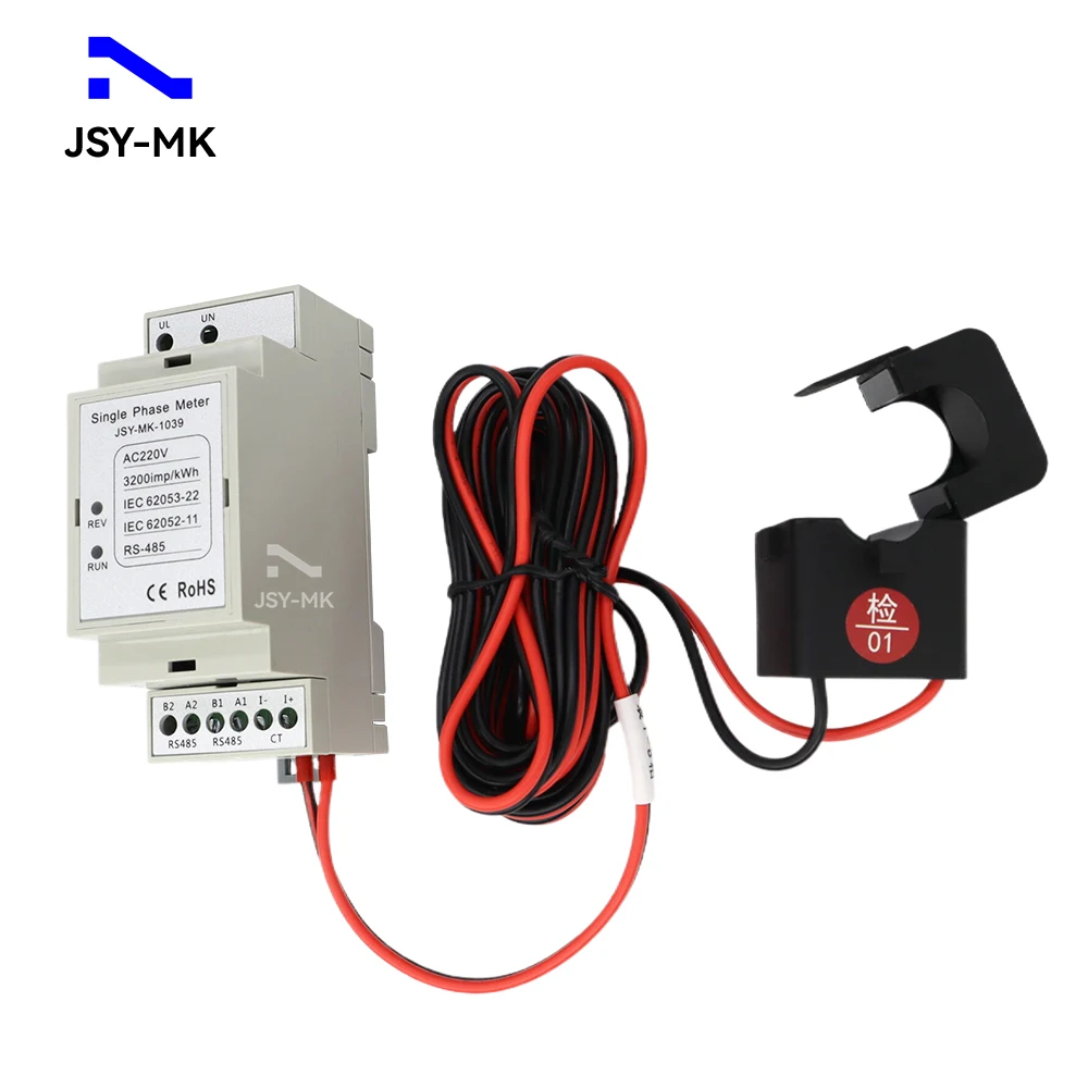 

JSY-MK-1039 100A 220V RS485 Modbus-RTU Связь Двунаправленное измерение Монофазный счетчик энергии переменного тока Din-рейка