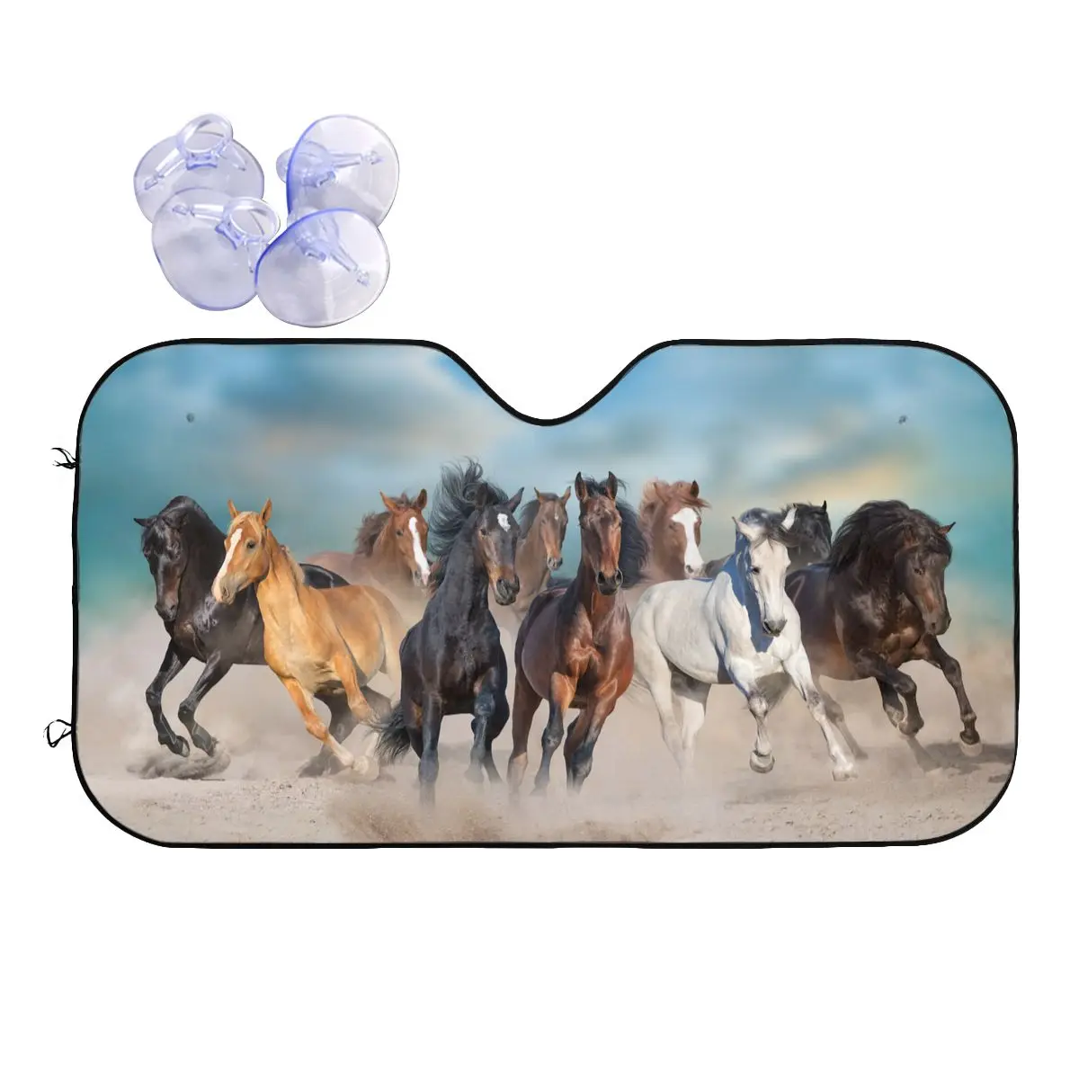 Horse Herd Animal Running Parasole Parabrezza Galoppo Cavalli Amanti Parabrezza Anteriore Per Auto Visiera Parasole Tende Parasole Protect