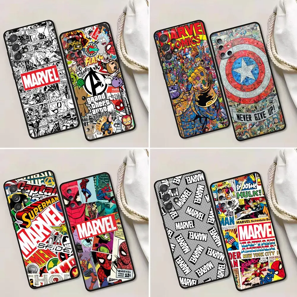 

Marvel Comics Classic Avengers Logo Funda Case For Samsung Galaxy A52 A73 A53 A72 A52S A71 A51 A41 Note 20 Ultra 5G 10 9 8 Cover