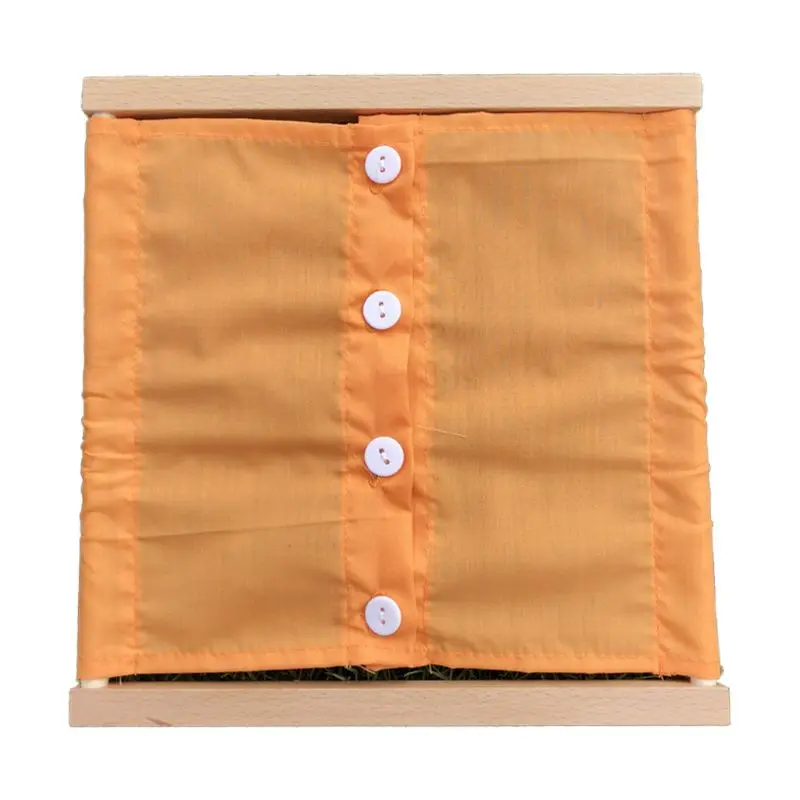 

Деревянная игрушка для малышей, унисекс, Монтессори, коробка для одежды, туалетная рамка, практичные спасательные навыки, детские развивающ...