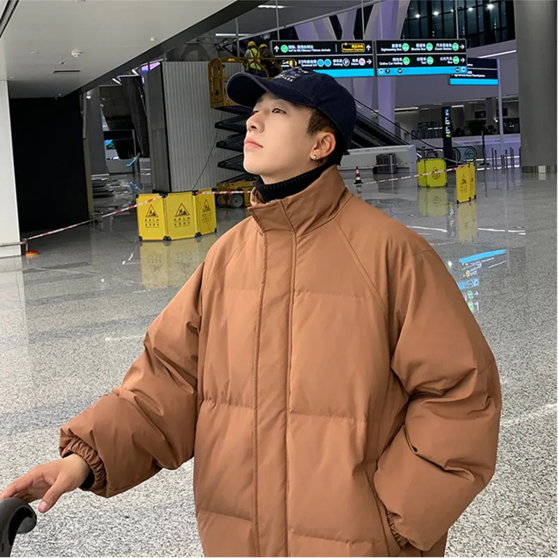 Winter Jacket Men Warm Fashion 6-color Casual Thickened Down Jacket Men Korean Loose Thick Short Coat Mens Parker Clothes M-2XL