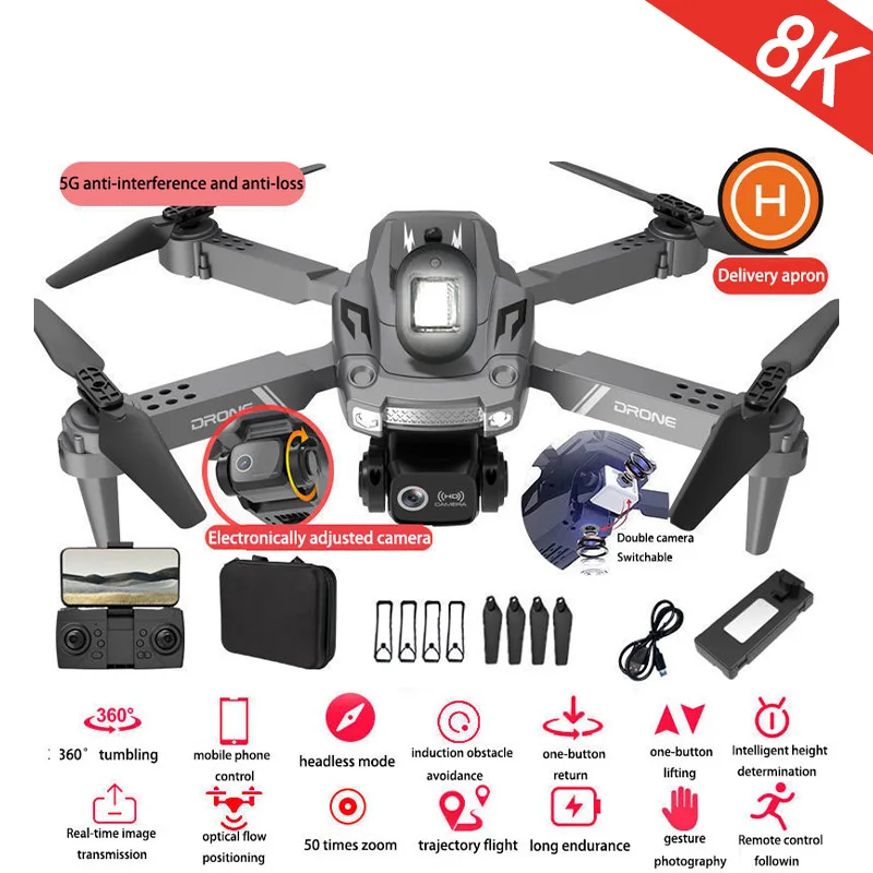 

2022 Drone 4K Profesional 8K HD Obstacle Avoidance 5G WiFi fpv Drone Dual Camera Height Keep Drones Drone RC Quadcopter Toys