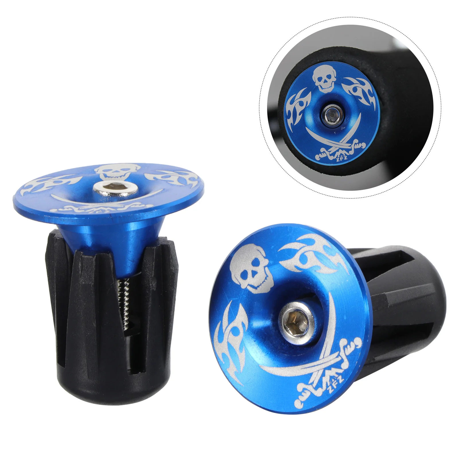 

Scooter Grips Handlebar End Plugs Motorcycle Bike Ends Motorbike MTB Handles Mountain Bicycle