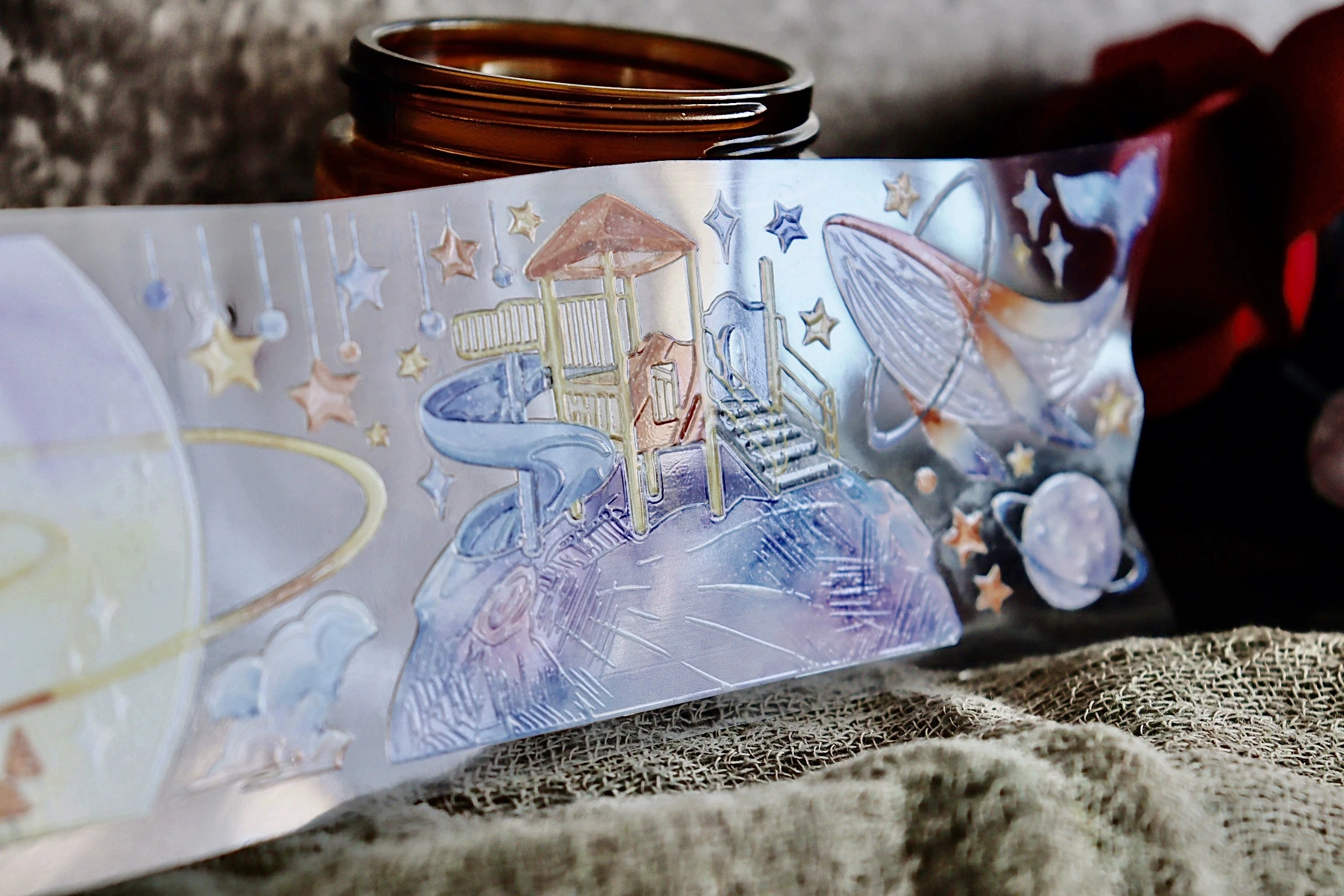 

Сказочная планета искусственная лента для изготовления открыток в дневнике DIY