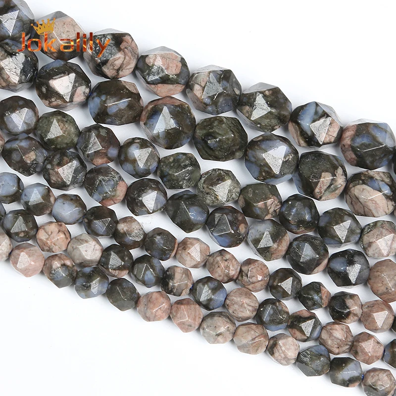 

Faceted Natural Blue Glaucophane Beads Blue Amphibole Stone Loose Beads For Jewelry Making DIY Bracelets Necklaces 6 8 10mm 15"