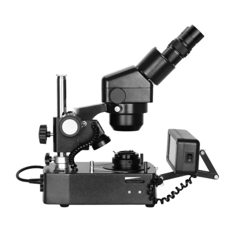 

BM-E-ZB 50-100X black gem stone identifier jewelry Inclined binocular stereo microscope with halogen lamp