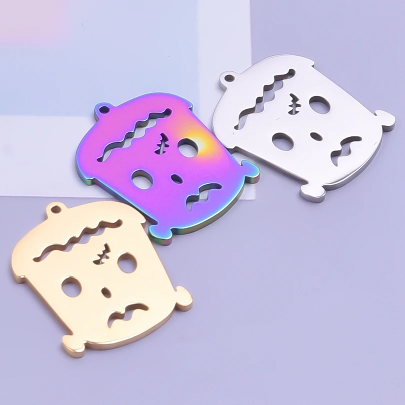 

5pcs/Lot Frankenstein New Trendy Charms No Fade Stainless steel Pendants diy Handmade Craft Jewelry Makings Findings Material