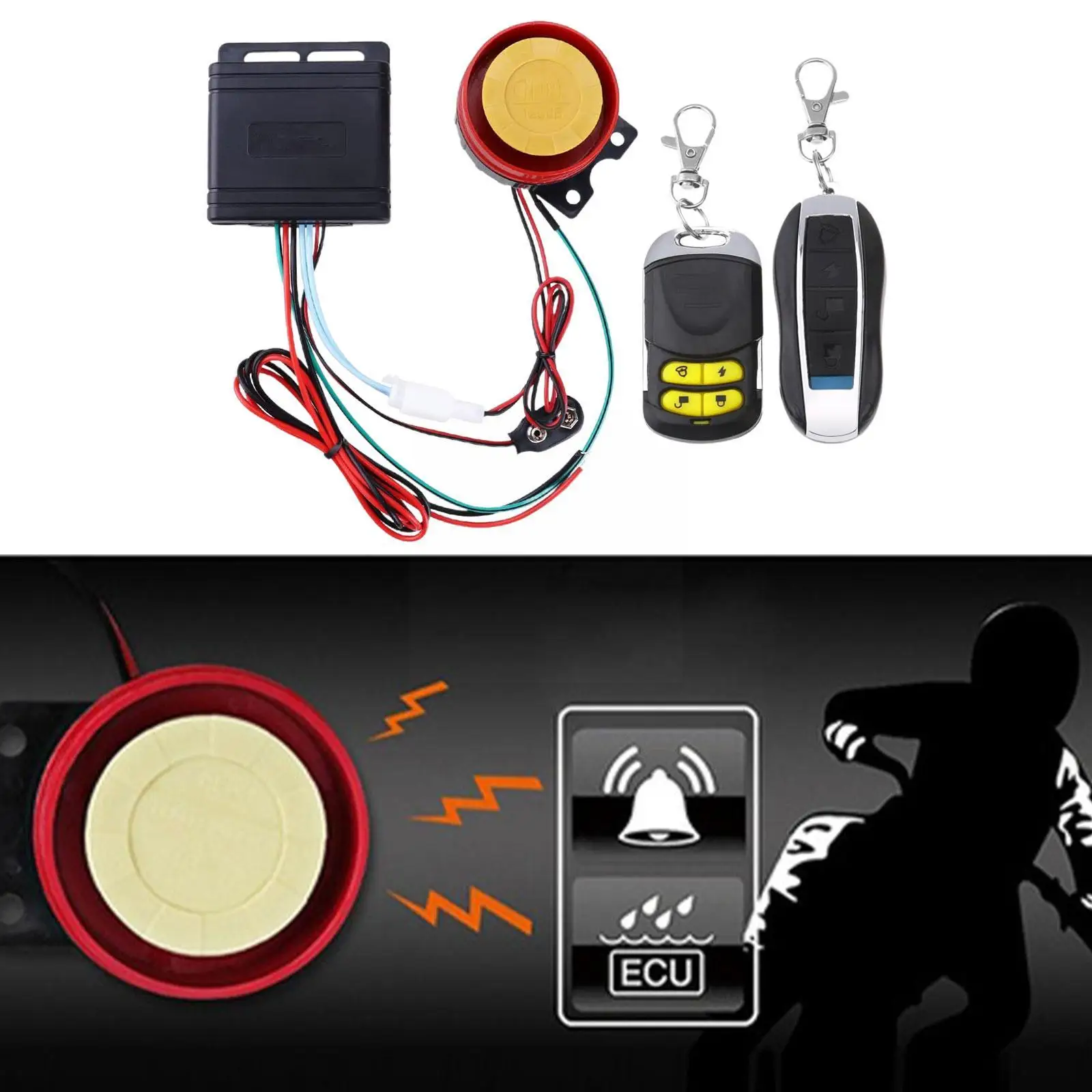 Bike Motorcycle Waterproof Control Alarm High Power Anti-theft Motorc A1x8