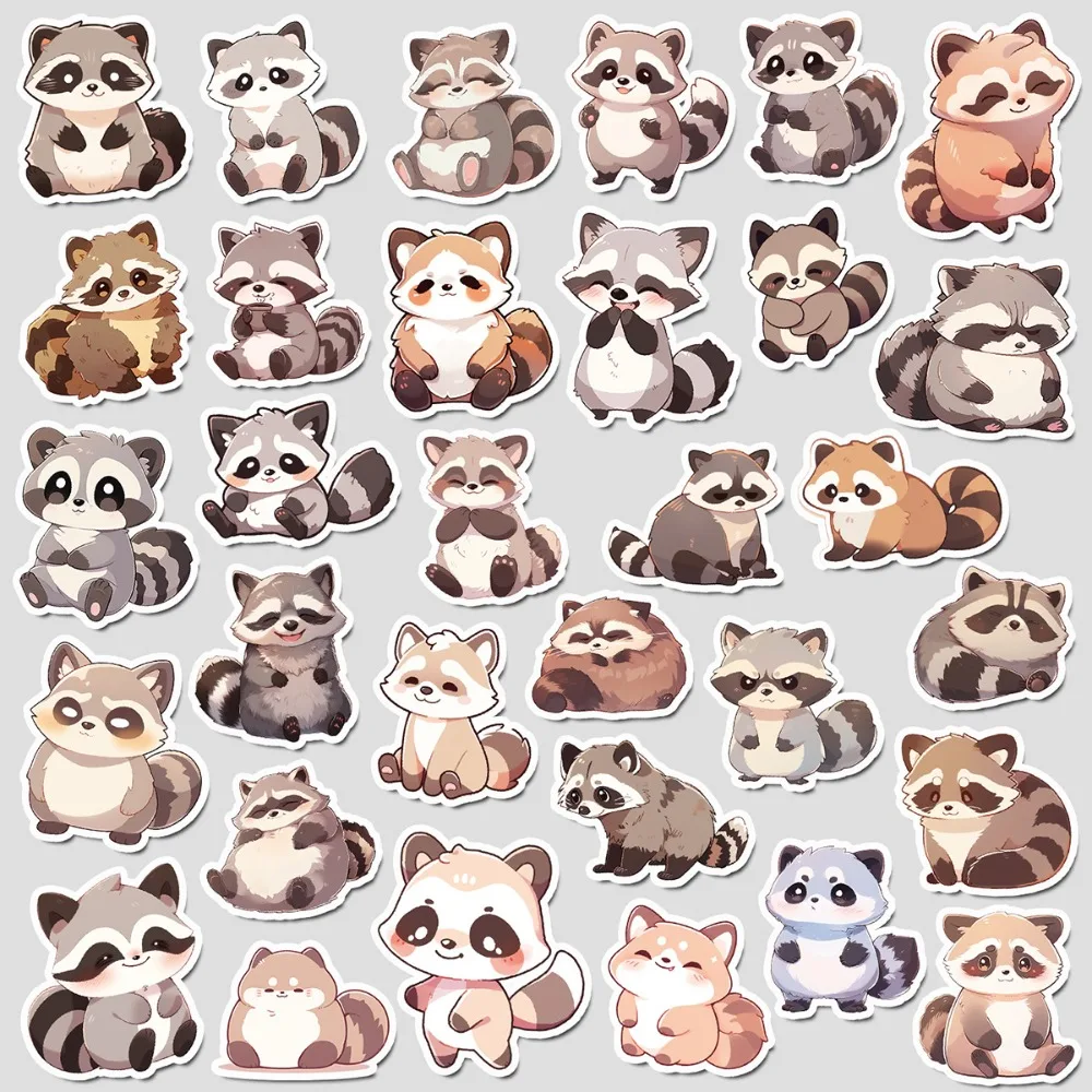 10/50 шт. милые Мультяшные животные Енот граффити наклейки сделай сам
