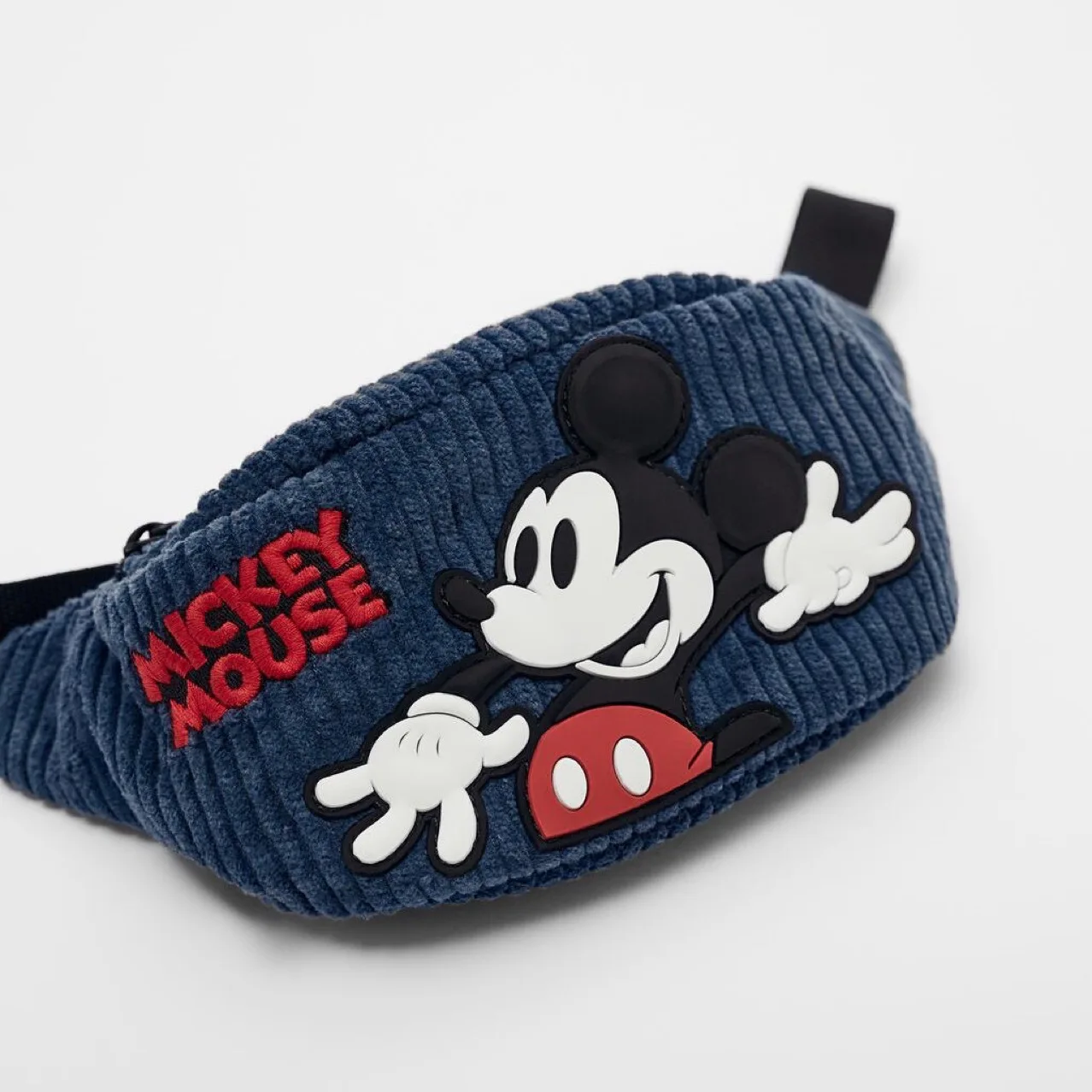 New Disney Mickey Mouse Cartoon Printed Fanny Pack Mickey Mouse Adorns The Corduroy Fanny Pack Plush Backpack Fashion Bag Purses