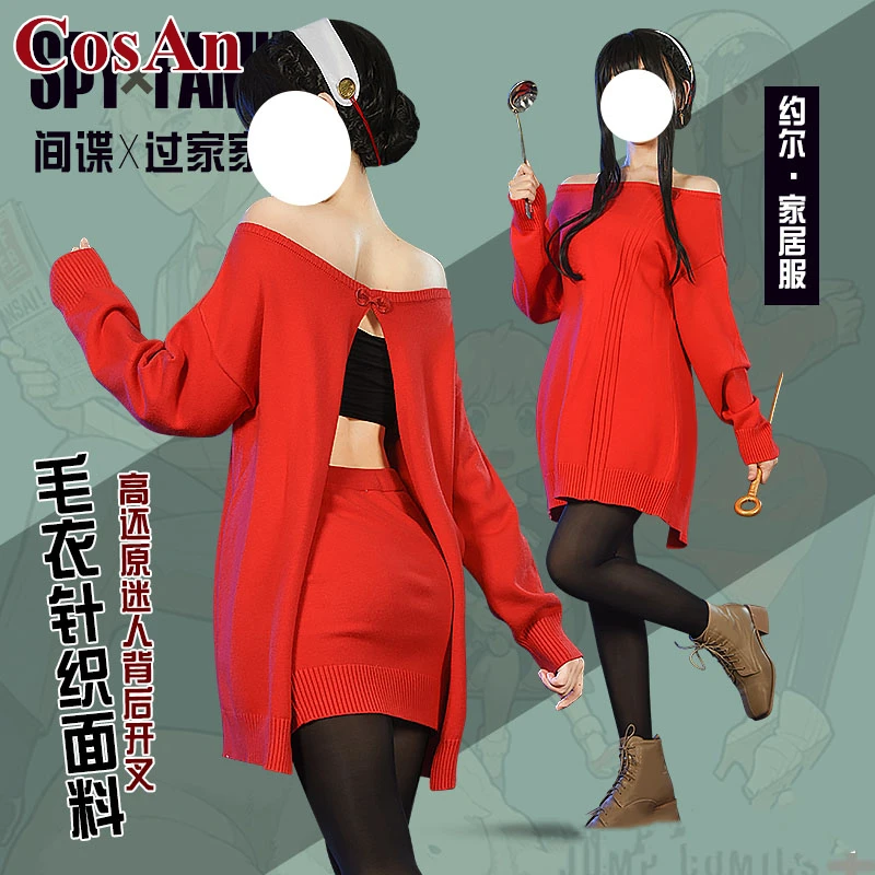

Косплей-костюм косплея CosAn Hot Anime SPY FAMILY Yor, красное ежедневное платье, униформа для визиток