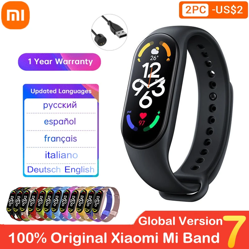 

Xiaomi Mi Band 7 Smart Bracelet Smart 1.62" AMOLED Bluetooth 5.2 With 120 Workout Modes Professional Workout analysis Smart Band
