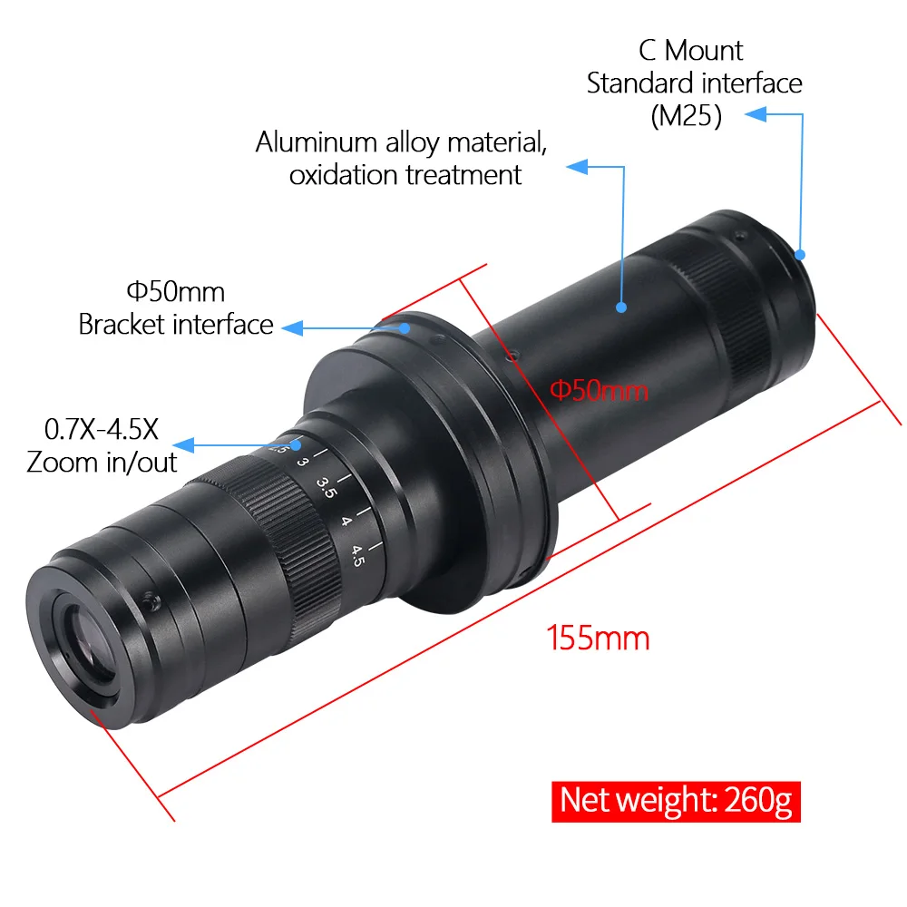 

Видеомикроскоп ZONGMAI XW-0745B 0.7X-4.5X