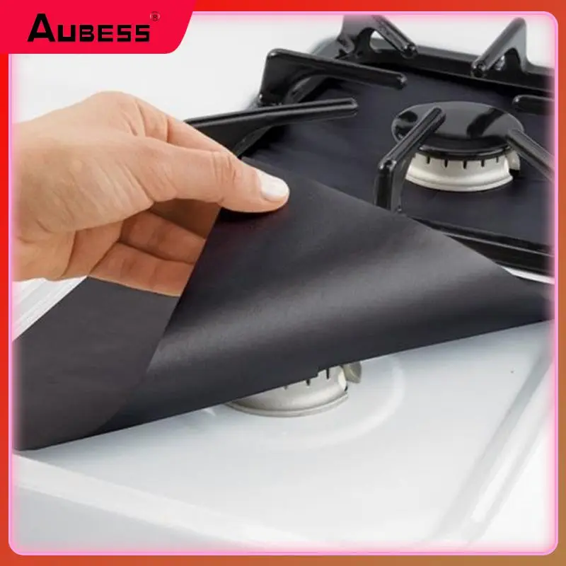 

4pcs Gas Stove Protector For Gas Stoves Liner Clean Mat Washable Gas Stovetop Stovetop Burner Covers Kitchen Accessories