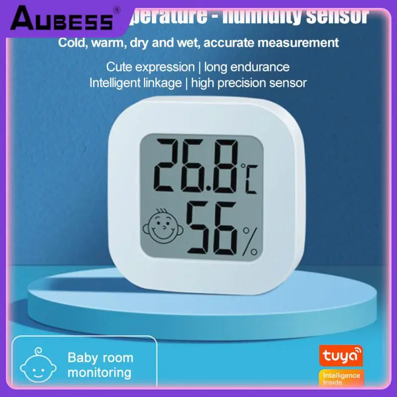 

Mini Indoor Hygrometer Smart Home Weather Station Zigbee Gateway Required Smart Temperature And Humidity Sensor Battery Powered