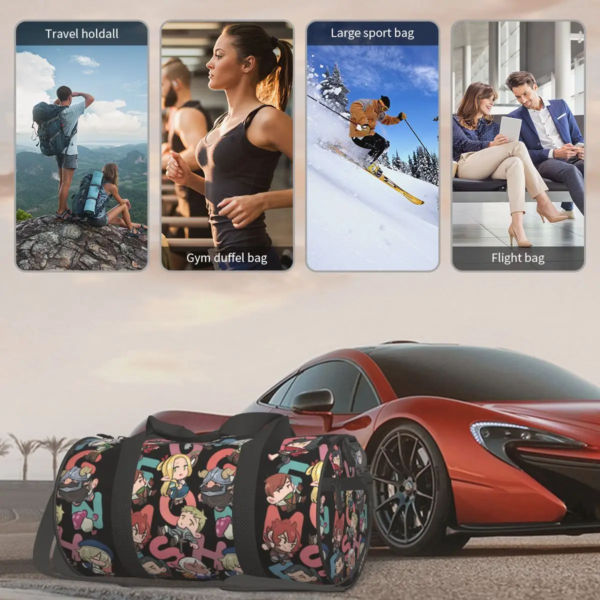 Спортивная сумка Dungeon Meshi Аксессуары для спортзала Японское аниме Мужчины