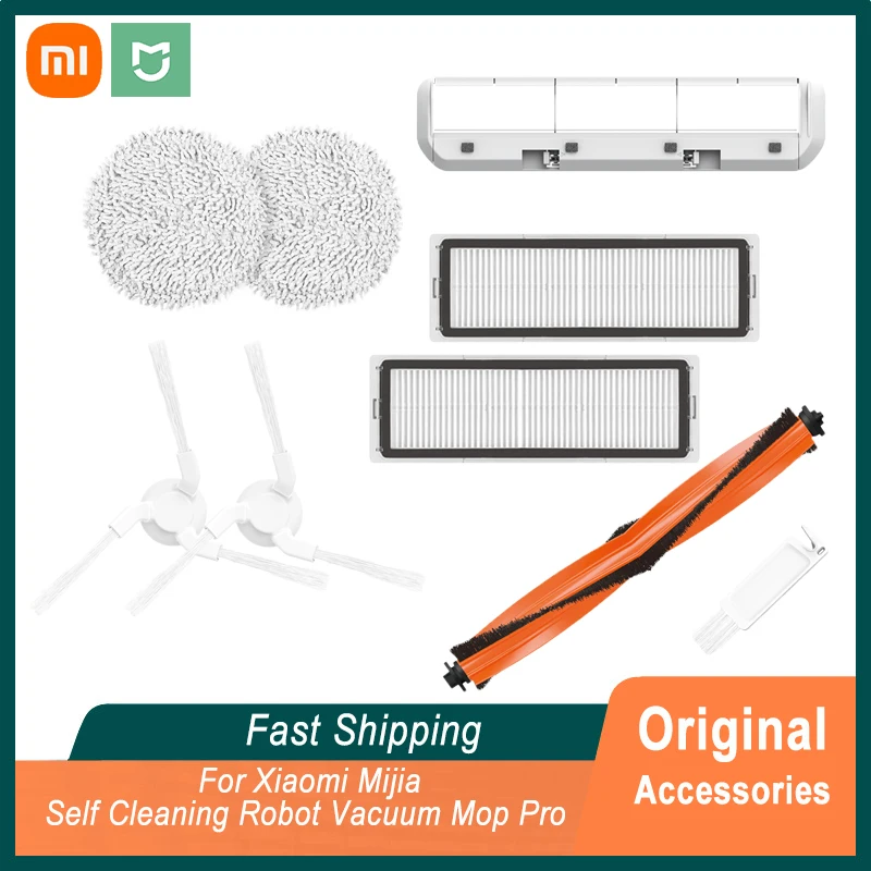 

Original Xiaomi Mijia Self Cleaning Robot Vacuum Mop Pro Accessories Main Brush/Cover Side Brush HEPA Filter Mop Cleaner Parts