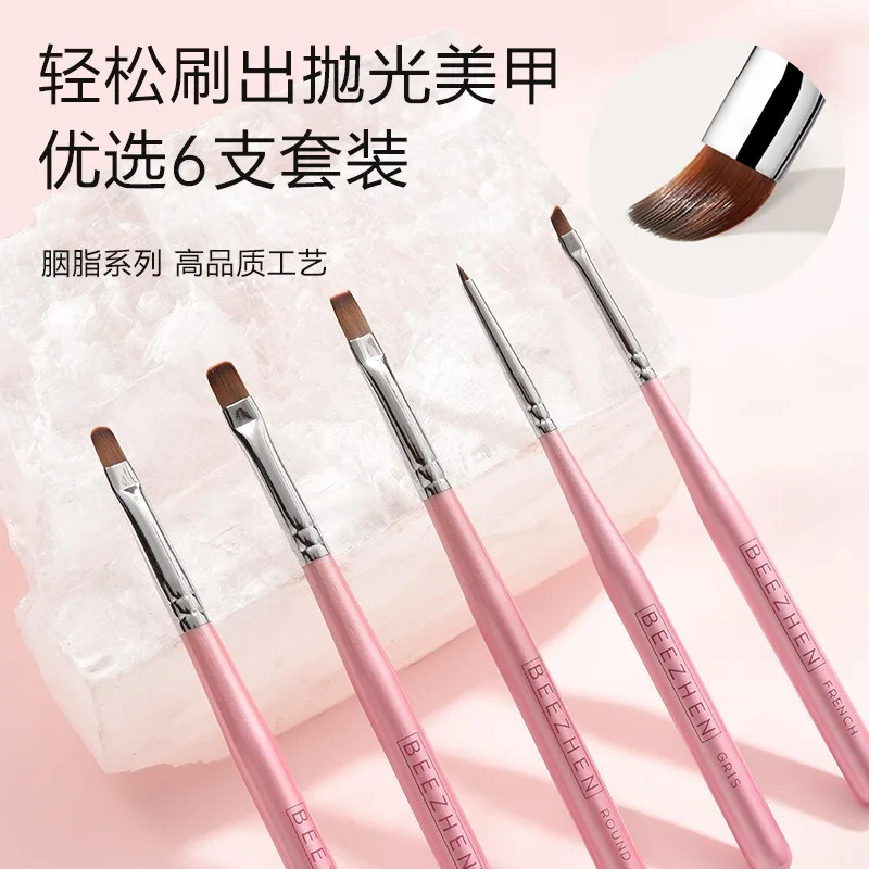 

Nail Brush New Japanese Pure Mink Hair Nail Brush Wire Pen Ultrafine Professional Phototherapy Pen Nail Brush Set