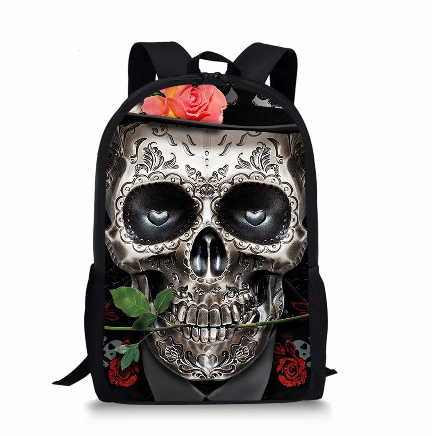 Skull Element Printing Pattern School Backpacks Personalized Kids Daypack New Design Rucksack for Teenager