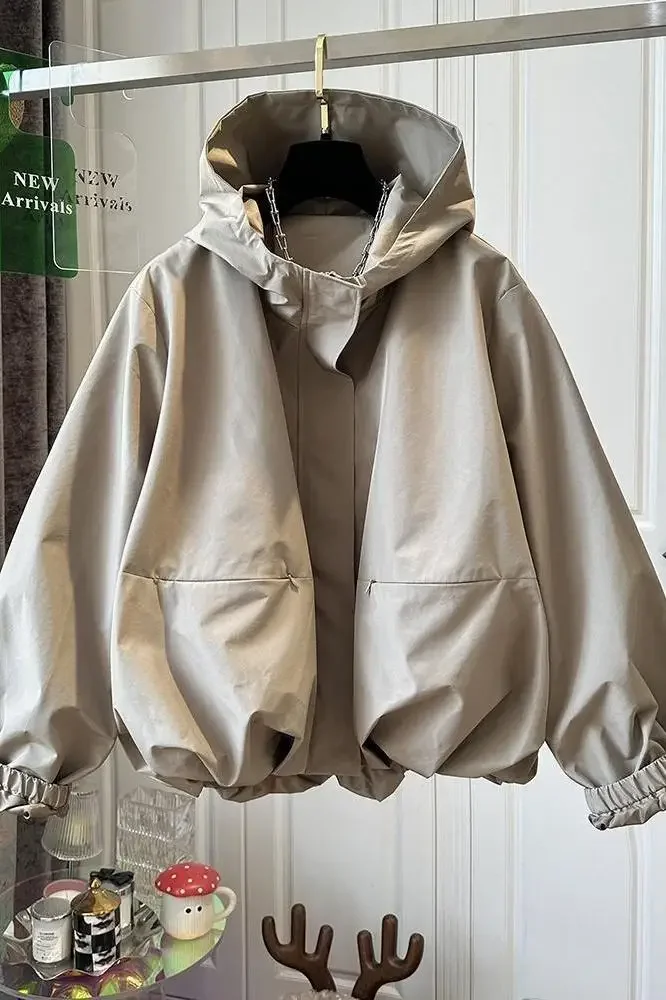 SuperAen модный корейский стиль уникальный повседневный плащ с капюшоном на