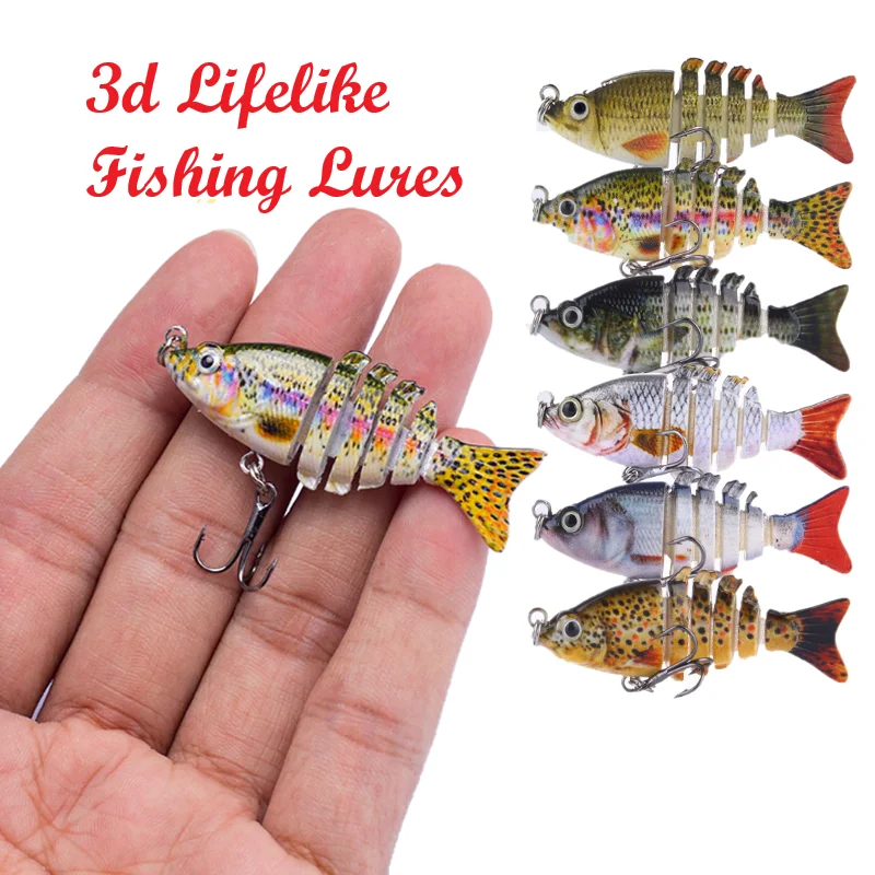 

Fishing Lures Crankbait Lifelike Hard Fish Baits Multi Jointed 5cm Bionic 2.5g Small Fishing Lure Set Wobblers Tackle Pesca