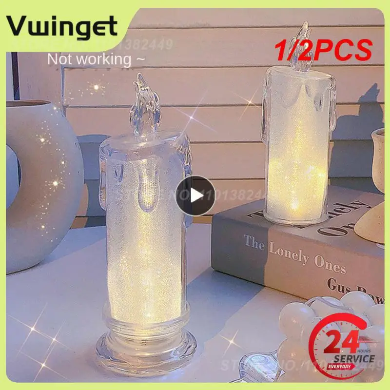 

1/2PCS Colors Crystal Table Lamp LED Night Light Touch Lamp Atmosphere Lamp For Bedroom Decor Romantic NightLights