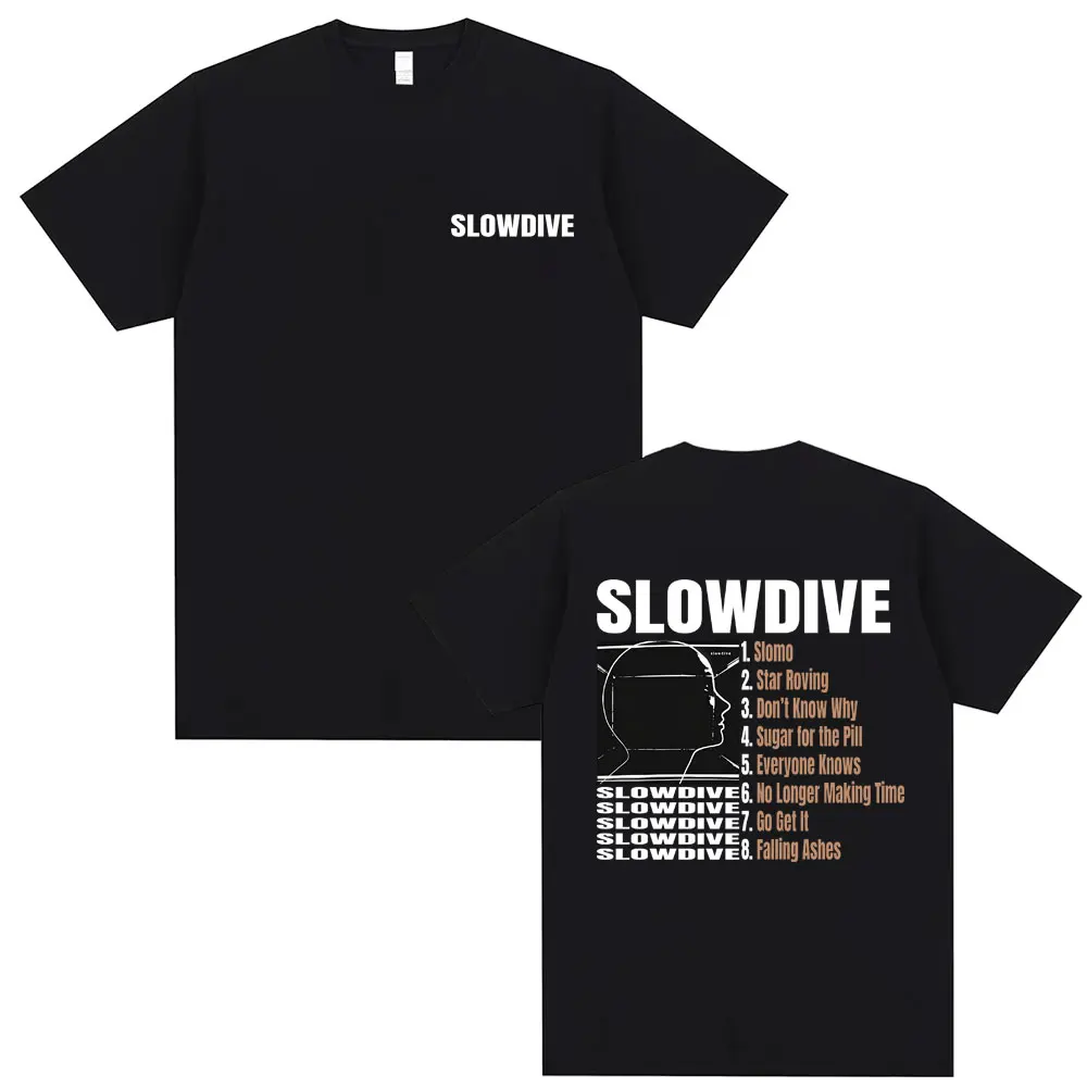 Rock Band Slowdive Album Graphic T-shirts Men's Fashion Vintage Music T Shirts Men Women Casual Oversized Tshirt Short Sleeve