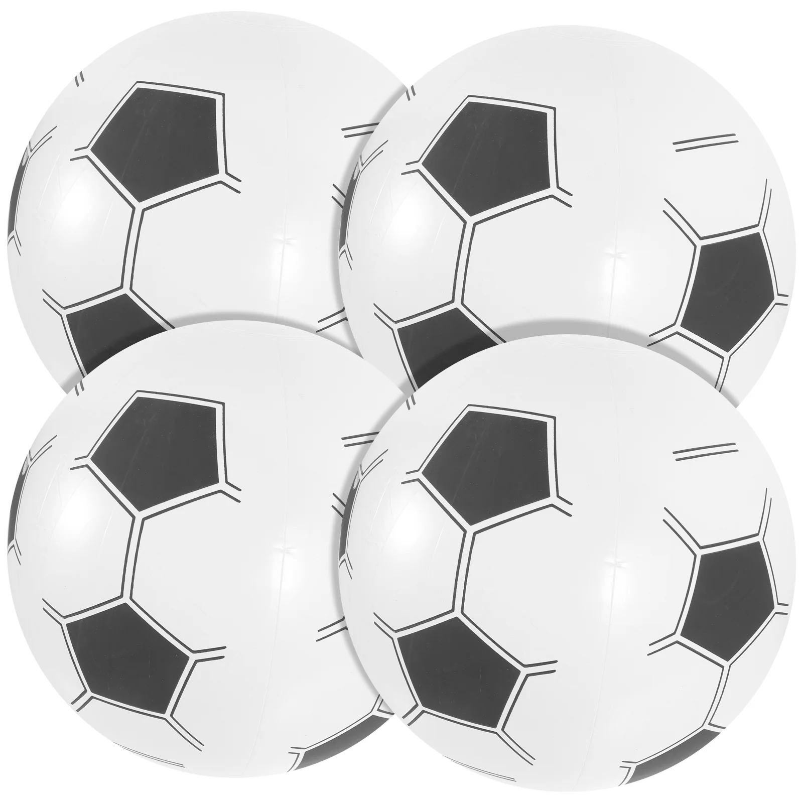 

4pcs Beach Balls Soccer Balls Toys Blow Pool Summer Sports Balls Toys for Playground Garden Games Paty Favor Original football