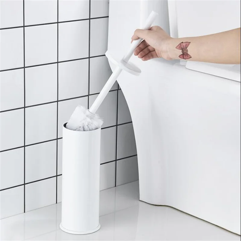 

Toilet Brush Floor Stand Cleaning Tool White Black Gold Simple Bathroom Accessories