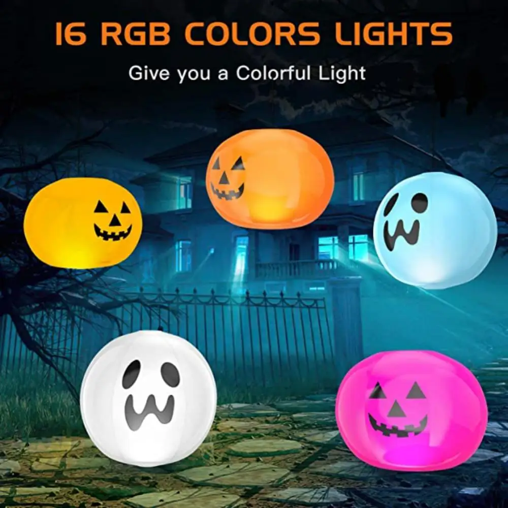 

Halloween LED Glowing Balloons Horror Ghost Pumpkin Latex Ballon Halloween Party Decorations For Home Indoor Outdoor