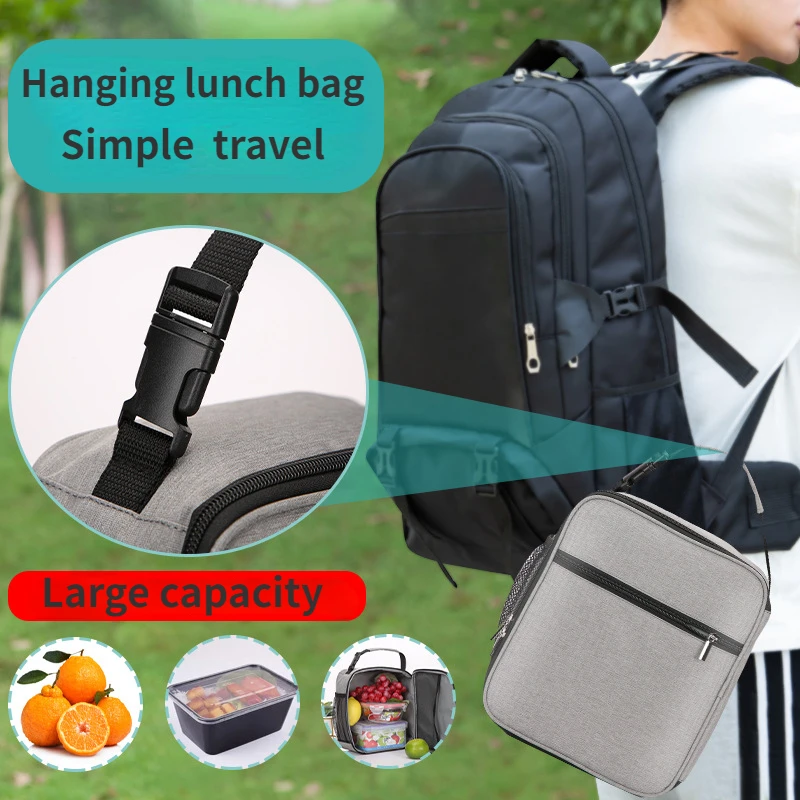

Lunch Bag Oxford Portable Insulation Bag Outdoor Zipper Insulation Picnic Food Bento Cooler Bag for Travel School Work