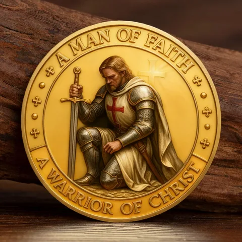 Позолоченная монета «Человек веры»