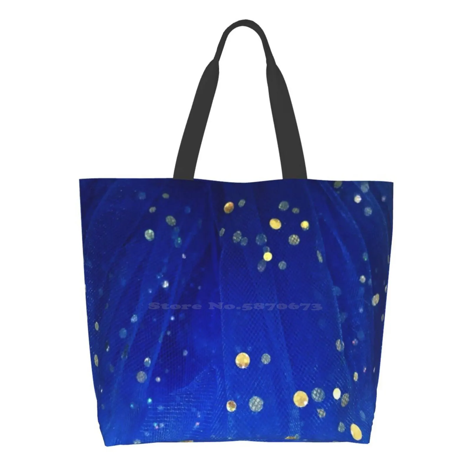 

Like Cinderella Shopping Bags Girls Fashion Casual Pacakge Hand Bag Home Life For Her Laptop Royal Blue Glitter Texture Glitter