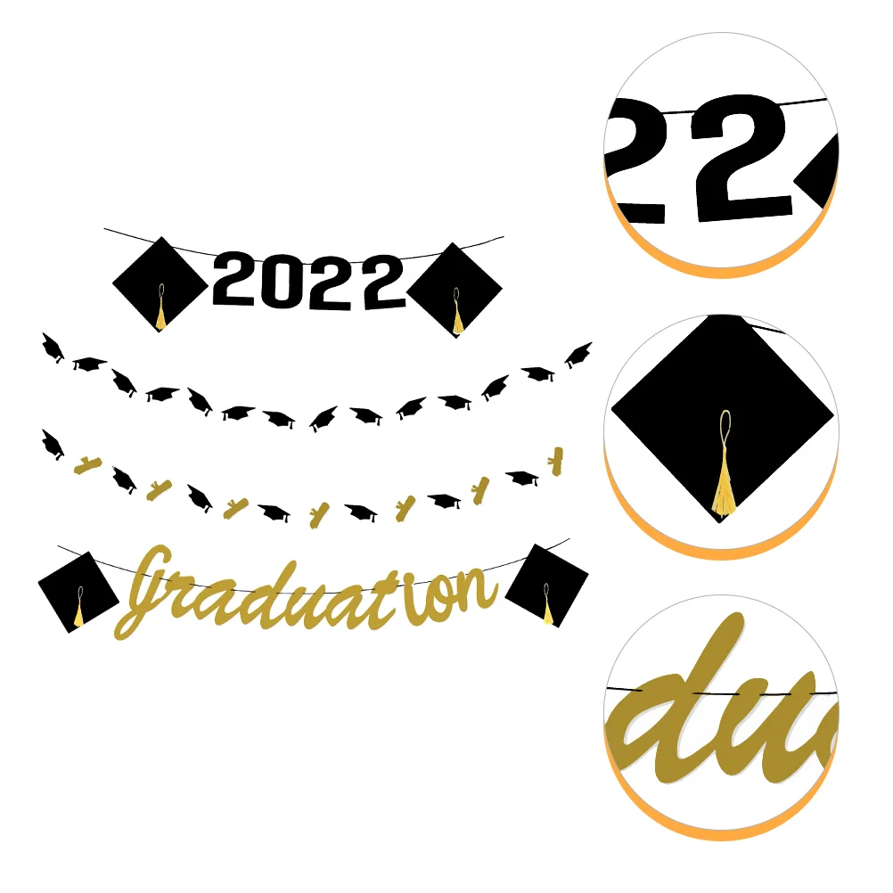 

4pcs Graduation Party Hanging Sign 2022 Graduated Hanging Ornament 2022 Grad Party Supplies Graduation Party Decorationn