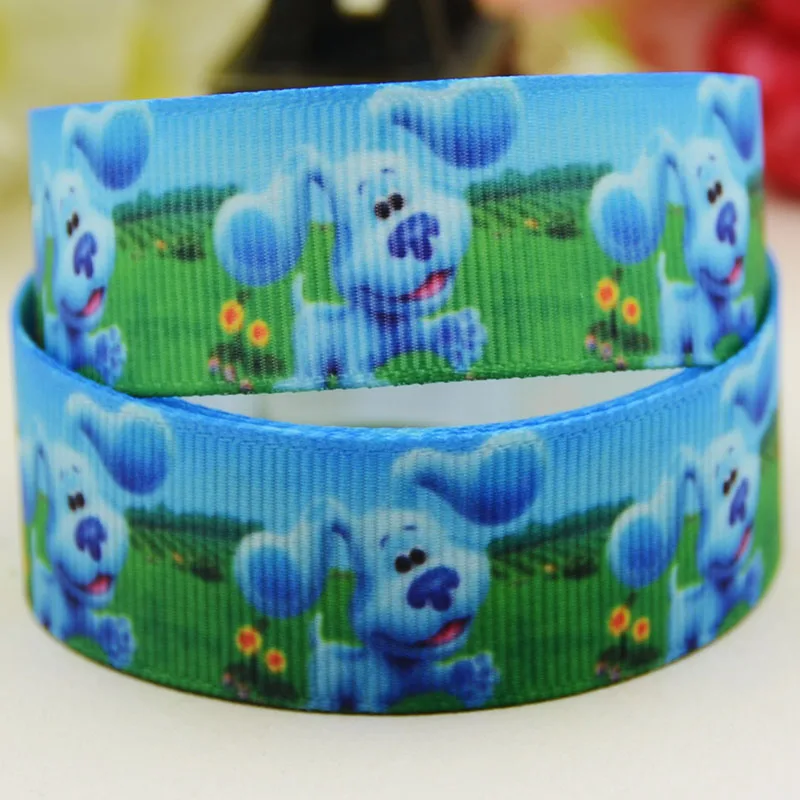 

22mm 25mm 38mm 75mm blues clues Cartoon Character printed Grosgrain Ribbon party decoration 10 Yards X-05201