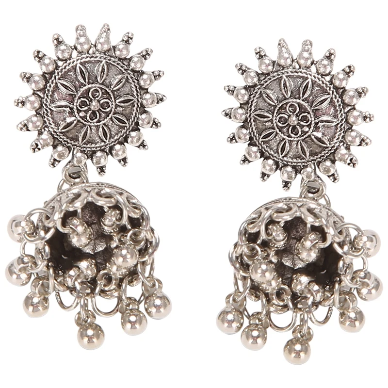 

Этнические индийские серьги в виде птичьей клетки, женские античные серебряные серьги-капли в египетском стиле, ретро, винтажные, богемные, древние ювелирные изделия, стиль А