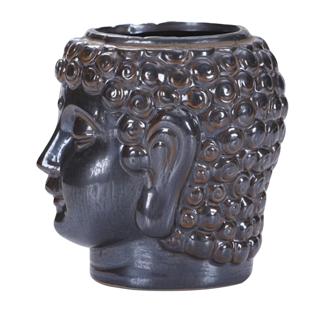 

1Pc Ceramic Plant Pot Figurine Flowerpot Succulent Pot Bonsai Container for Decor