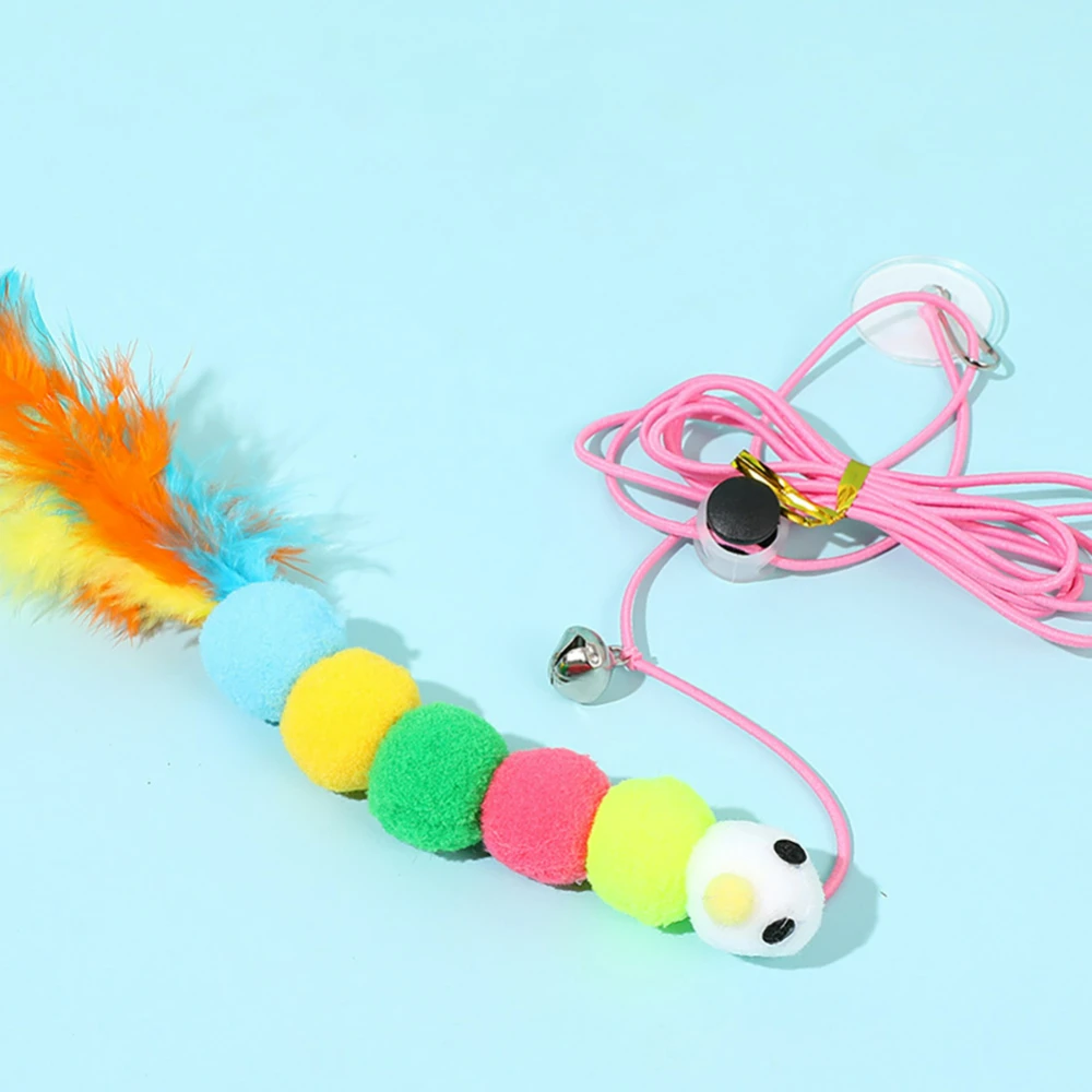 Cat Toy Simulation Mouse Cat Scratch Rope Mouse Funny Kitten Interactive Toy Retractable Caterpillar Hanging Door Pet Supplies images - 6