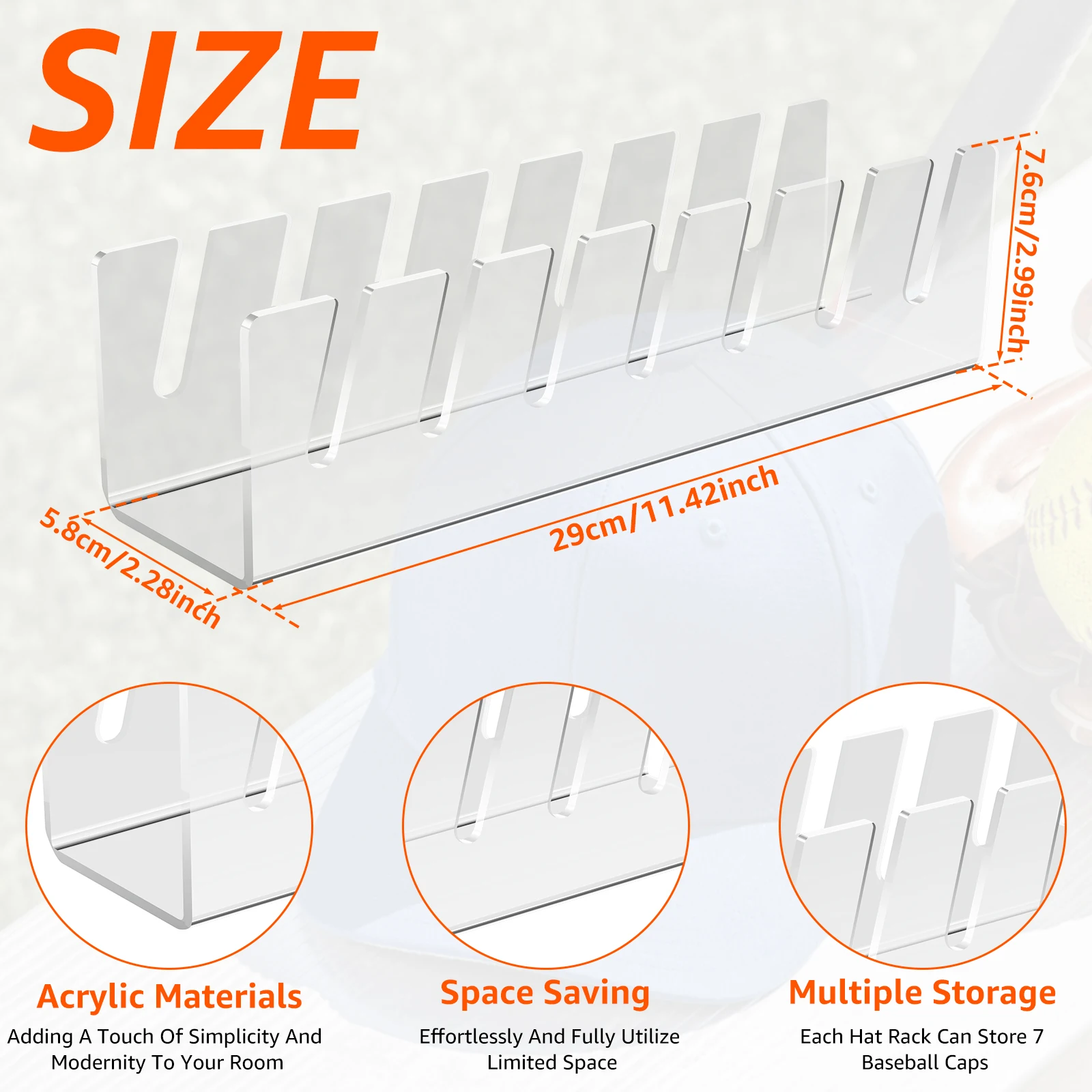 Демонстрационная стойка для Бейсбольных кепок с 7/12-ю ячейками прочный