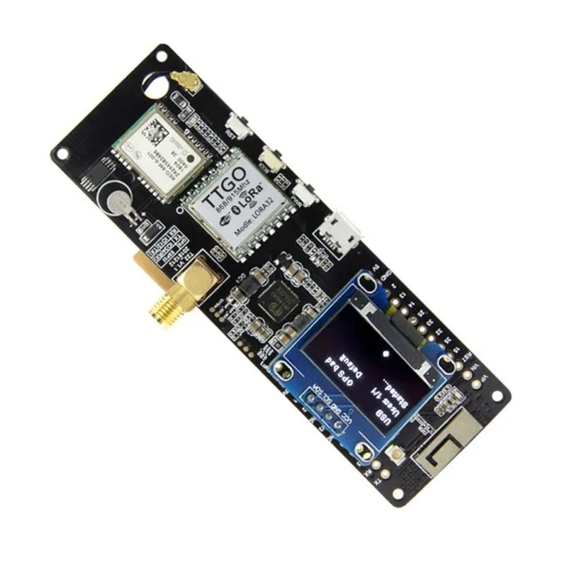 Meshtastic T-Beam V1.1 ESP32 433/868/915/923Mhz WiFi BLE Lora ESP32 GPS NEO-6M S-MA 18650 Battery Holder With OLED