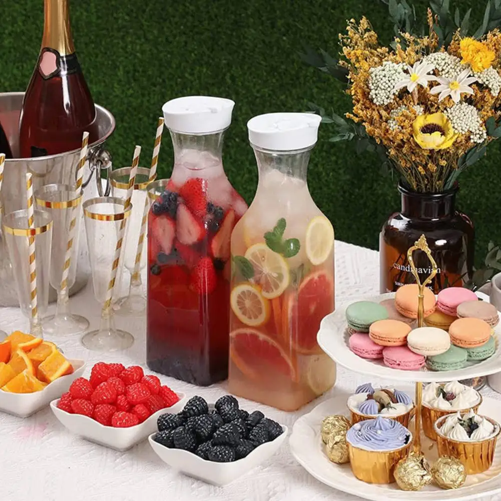 Квадратный графин для воды 1 5 л контейнеры сока с верхней крышкой прозрачный