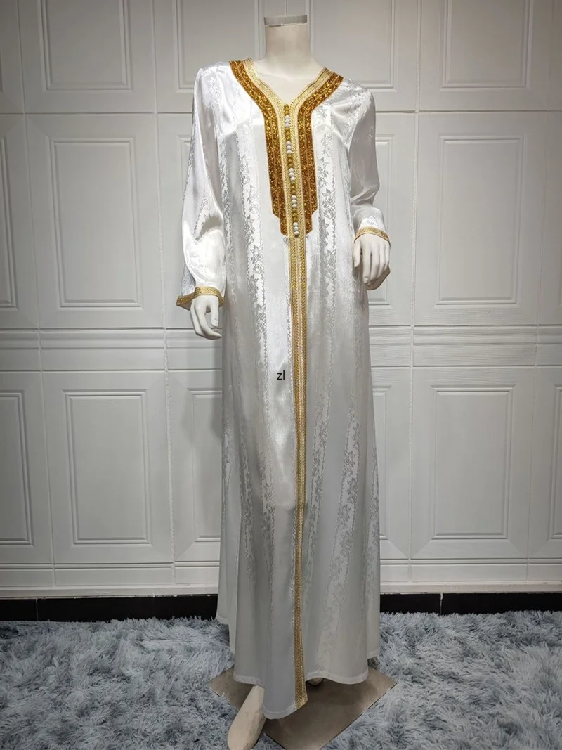 Muslim Fashion Abayas For Women Dubai Turkish Long Sleeve Dress Islamic Clothing Wedding Party Moroccan Kaftan Kimono Boubou