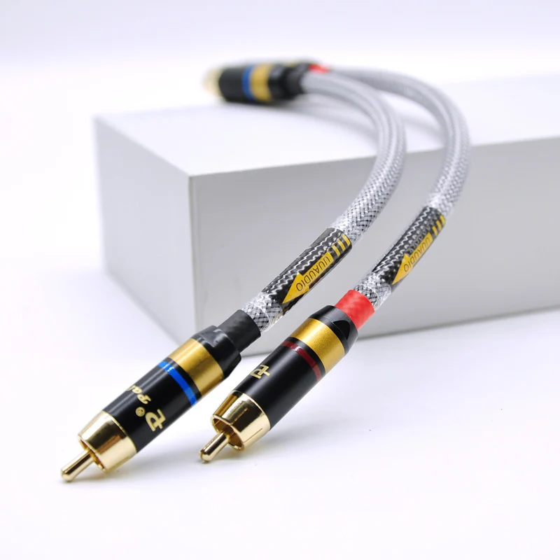UU12 2 шт./пара HIFI 4N-OFC RCA кабель штекер-штекер аудио кабель/0 м 0 5 1