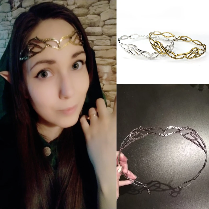 

Retro Women Hair Accessories Arwen Evenstar Crown Bridal Headband Wedding Princess Hair Jewelry
